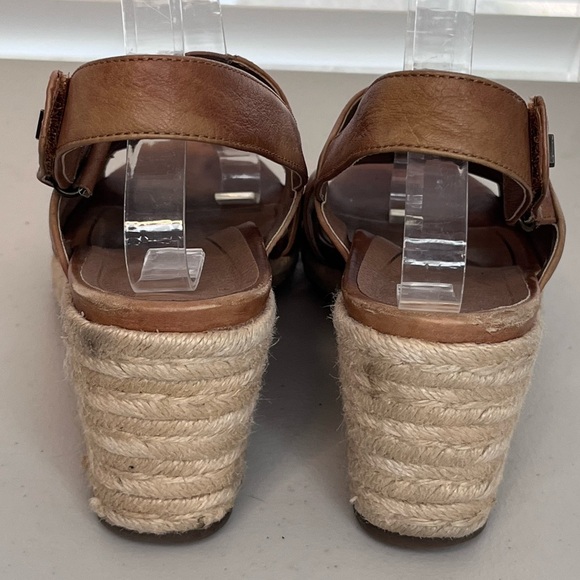 Vionic Zamar Sz 9 Leather Espadrille Wedge Sandals - Picture 8 of 12